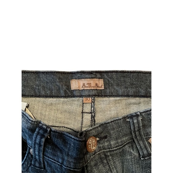 See Thru Soul Jeans Women's Size 30 Black Bootcut Leg Low-Rise Dark Wash Cotton - Picture 7 of 8